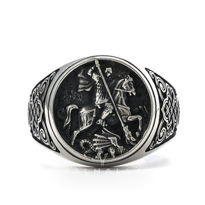 Saint Michael Stainless Steel Religion Ring