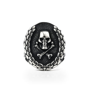 Punk Crossbones Skull Stainless Steel Ring