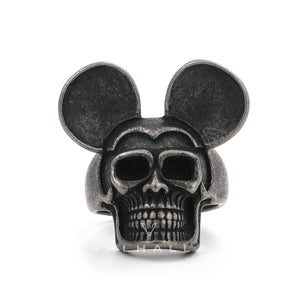 Classic Mickey Sterling Silver Skull Ring
