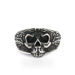 Vintage Goth Stainless Steel Skull Ring