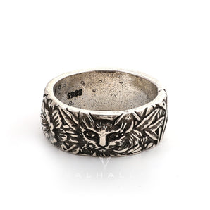 Cat In Flowers Alloy Ring