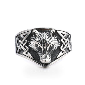 Norse Fenrir Wolf Stainless Steel Viking Ring