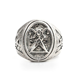 Sigil Of Lucifer Sterling Silver Ring