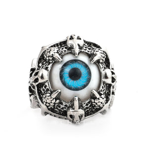 Greek Evil Eye Biker Ring