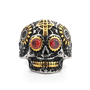 Kapala Stainless Steel Sugar Skull Ring