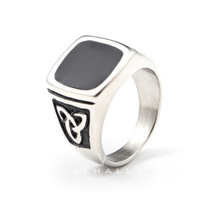 Viking Celtic Knots Stainless Steel Square Ring