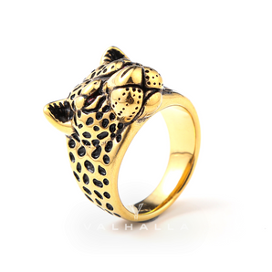 Vintage Leopard Head Stainless Steel Ring