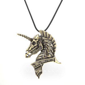 Unicorn Holy Beast Brass Pendant & Chain