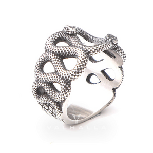 Fighting Snake Stainless Steel Ring