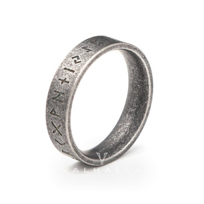 Vintage Viking Runes Stainless Steel Ring