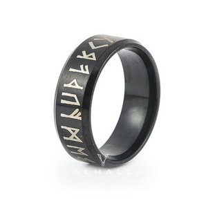 Handcrafted Stainless Steel Runic Alphabet Ring