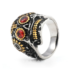 Kapala Stainless Steel Sugar Skull Ring