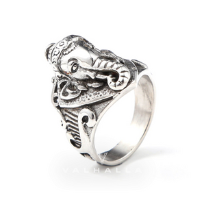 Auspicious Elephant Stainless Steel Animal Ring