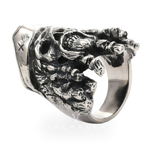 Pirate Captain Stainless Steel Skull Ring