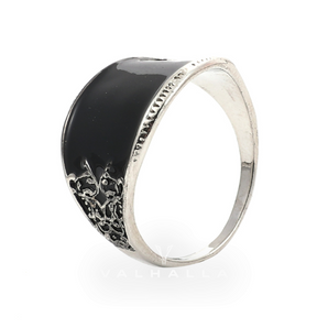 Black Epoxy Embossed Ring