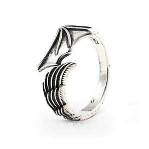 Gothic Angel Demon Wing Sterling Silver Ring