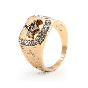 AG Masonic Diamond Stainless Steel Ring