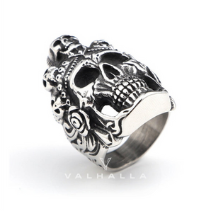 Death Skull Crown Stainless Steel Ring