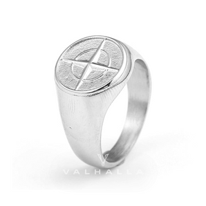 Cross Star Pattern Stainless Steel Ring