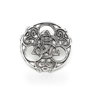 Round Celtic Knot Zinc Alloy Viking Brooch