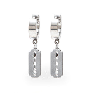 Punk Razor Blade Stainless Steel Hoop Earring