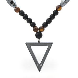 Triangle Stone Bead Necklace