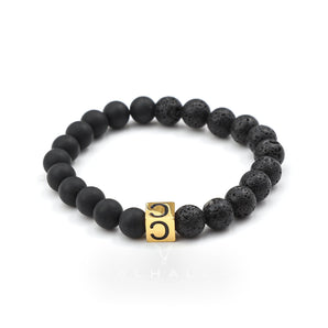 26 English Alphabet Stainless Steel Beads Bracelet