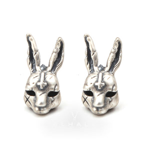 Anti Cross Hare Sterling Silver Ear Stud