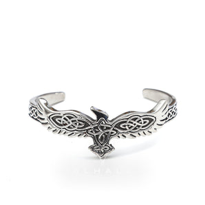 Celtic Eagle Stainless Steel Viking Cuff Bracelet