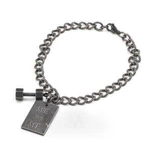 Vintage Me VS Me Stainless Steel Dumbbell Bracelet