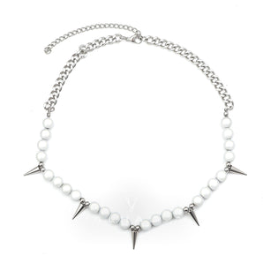 Rivet Pearl Stainless Steel Necklace