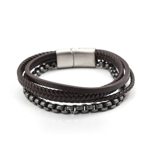 Simple Multi-layer Braided Stainless Steel Bracelet