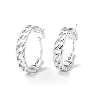 Minimalist Style Chain Hoop Earrings
