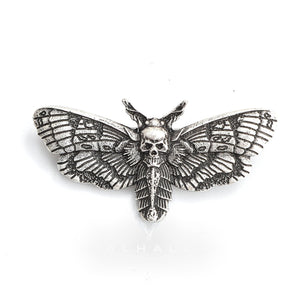 Death Head Moth Zinc Alloy Skull Brooch