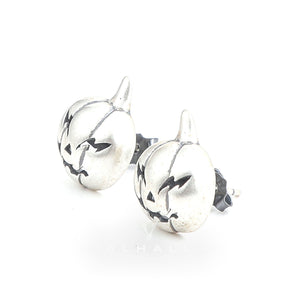 Jack-O'-Lantern Sterling Silver Stud Earrings