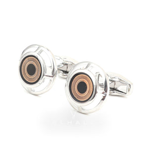 Exquisite Eye Brass Whale Back Cufflinks