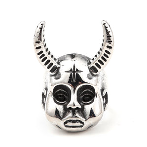 Gothic Horned Devil Baby Stainless Steel Ring