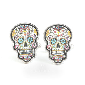 Sugar Skull Brass Cufflinks