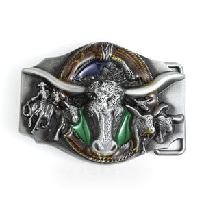 Cowboy Bull Zinc Alloy Belt Buckle