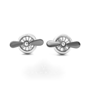 Retro Propeller Brass Cufflinks