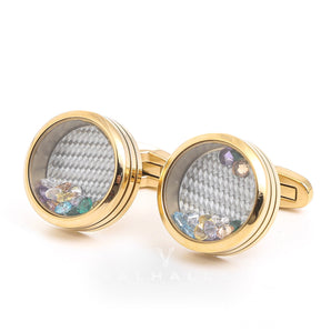 Gentleman Zircon Brass Cufflinks