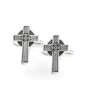 Celtic Cross Brass Cufflinks