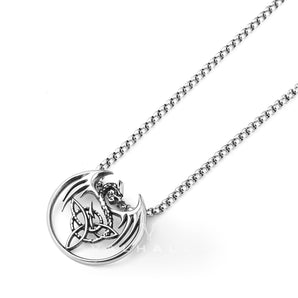Norse Celtic Dragon Stainless Steel Pendant