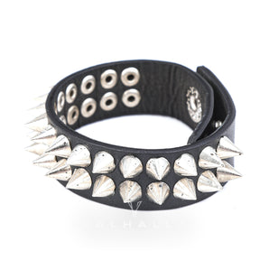 Punk Alloy Leather Spiked Bracelets