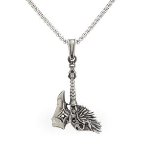 Nordic Viking Tomahawk Pure Tin Necklace