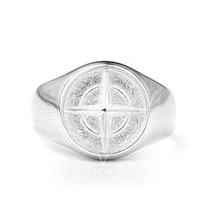 Cross Star Pattern Stainless Steel Ring