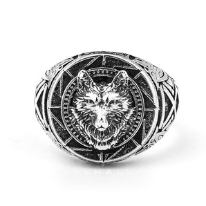 Norse Slavic Wolf Stainless Steel Viking Ring