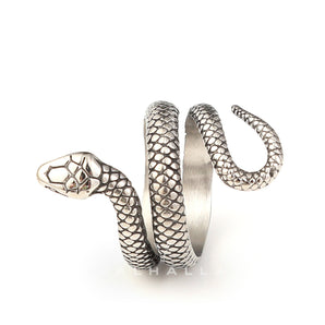 Coiled Snake Sterling Silver Ring