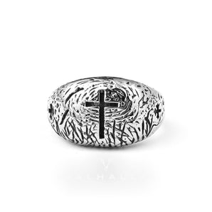 Cross Monument Stainless Steel Ring