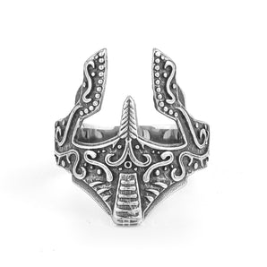 Handcrafted Stainless Steel Warrior Helmet Ring